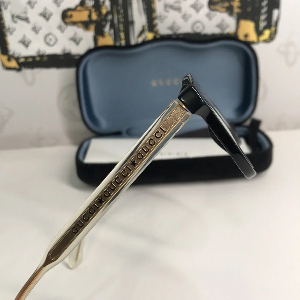 ✨ Luxury New Authentic Gucci GG0566O 001 Black Square Eyeglasses ✨